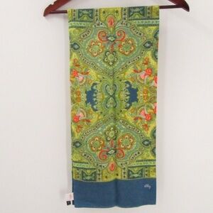 Oilily Medallion Blue/Yellow/Orange/Green/White Tube Scarf 50.5"x11"